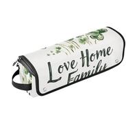 miaozhen Organiseur 2 en 1 pour outils de cheveux et tapis résistant à la chaleur avec fermeture éclair imperméable pour fers plats, lisseurs, fers à friser, Happy St Love Home Family, Happy ST love