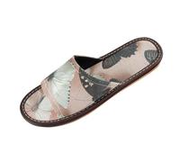 miaozhen Pantoufles de douche noires et blanches - Motif papillon - Pêche - Lavables - Légères - Pour la piscine, la salle de sport, le bain - Pantuflas para hombres, Black and White Butterfly Blush