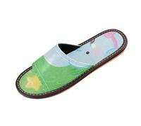 miaozhen Pantoufles mignonnes en forme d'éléphant bleu pour intérieur ou extérieur, chaussures de chambre à coucher à bout ouvert pour voyage, hôtel, fête, invités chanclas para hombres, Mignon