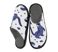 miaozhen Pantoufles pour femme Indigo Ludique Loutre à pois pour femmes Chaussures d'intérieur en mousse à mémoire de forme Pantoufles pour la maison Pantoufles confortables pour femme Pointure 39