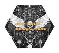 miaozhen Personnalisé UV 50+ Parapluie Automatique Mal Gothique Parfait pour Voiture, Golf et On-Go Protection Contre Le Vent Et La Pluie Parapluies Personnalisés Pour La Pluie Compact