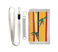 miaozhen Petit portefeuille à trois volets pour homme et femme avec pince à billets et cordon Carteras para hombre, Motif rayé, 1 size