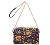 miaozhen Petit sac à bandoulière pour femme en cuir végétalien, citrouilles Happy Bluray, Halloween, sac à main décontracté avec fermeture éclair, bandoulière