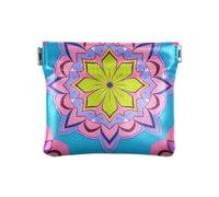 miaozhen Porte-monnaie en cuir coloré mandala floral pêche pour femme Porte-monnaie Unique Card Key Organizer pour sac à main pour femme guarda monedas para carro, mandala floral pêche colorée, 1 size