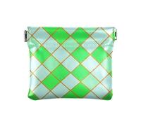 miaozhen Porte-monnaie en cuir de buffle vert citron à carreaux pour femmes, sac à main imperméable pour homme et femme, voyage monedas para carro, Carreaux vert citron à carreaux buffalo doré, 1 size