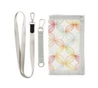 miaozhen Portefeuille à trois volets tendance et coloré avec motif guilloché européen - Cadeau pour jeune minimaliste et léger - Petit portefeuille avec cordon cartera para hombre, Motif guilloché