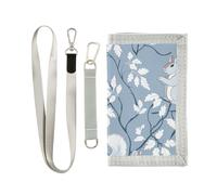 miaozhen Portefeuille fin William Morris style écureuil bleu layette pour cadeau d'anniversaire simples et colorés avec cordon cartera para hombre