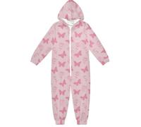 miaozhen Pyjama unisexe en polaire avec fermeture éclair à capuche papillon rose rose fleur fantaisie costume de cosplay pour adolescentes filles vêtements de maison 5-14 ans pyjama navidenas de ninos
