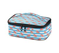 miaozhen Sac à déjeuner isotherme pour homme, bleu et blanc, rayé, fruits, pastèque, conteneur à déjeuner isotherme plage loncheras para hombre