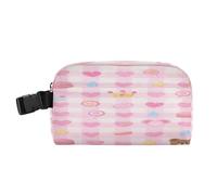 miaozhen Sac à déjeuner léger pour homme, boîte à déjeuner avec boucle, sac fourre-tout pour pique-nique, randonnée, camping, joli rose, lignes à carreaux, bolsas de loncheras para Hombres