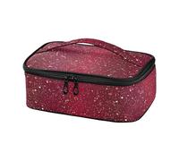 miaozhen Sac à déjeuner pour enfants Motif rubis pailleté Rouge doré Boîte à déjeuner résistante à l'eau