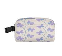 miaozhen Sac à déjeuner pour filles, boîte à déjeuner mains libres pour adultes, garde la nourriture au chaud, sac à déjeuner rectangulaire pour l'université, le collège, jolie fleur, violet, beige