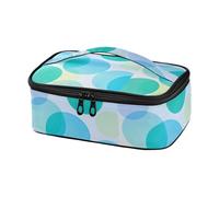 miaozhen Sac à déjeuner rond turquoise pour femme Motif à pois