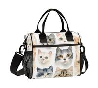 miaozhen Sac à déjeuner vertical avec bandoulière réutilisable pour l'université Bolsa para el almuerzo