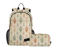 miaozhen Sac à dos avec sac à déjeuner, sac à dos bohème occidental rustique chic du sud pour filles de 8 à 10 ans