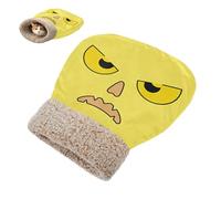 miaozhen Sac de couchage pour chat d'intérieur pour chats de petite taille, Halloween, visage jaune, cachette, hiver, confortable, auto-chauffant castillo para gatos