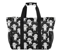 miaozhen Sac de courses en toile avec poches avant | Sacs de transport, avec compartiments, jolies momies d'Halloween