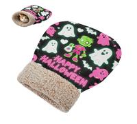 miaozhen Sac de lit pour chat Happy Halloween Zombie Rose Noir Pet Snuggle Sack par temps froid, confortable, lavable, auto-chauffant cueva para gatos