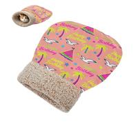 miaozhen Sac de lit pour chat pour chat Happy Birthday rose mouette bateau noix de coco animal domestique nid apaisant hiver confortable lavable castillo para gatos