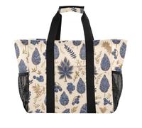 miaozhen Sac de plage bavarois personnalisé badge bleu et or pliable imperméable avec poignées
