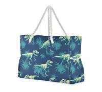 miaozhen Sac de plage imperméable pour filles avec fermeture éclair Shores Ceratosaurus Blu Ray Bleu Sac fourre-tout de voyage pour femme pour voyage, gym, vacances