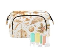 miaozhen Sac de rangement pour décoration de Noël avec bande dessinée dorée - Sac de rangement essentiel pour femme - Porte-monnaie pour voyage, Décoration de Noël dorée comique, Moderne