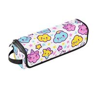 miaozhen Sac de voyage pour outils de cheveux avec tapis amovible résistant à la chaleur, grand étui de voyage pour fer plat, outils chauds et accessoires de soins capillaires, licornes, nuages,