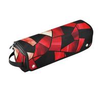 miaozhen Sac de voyage pour outils de cheveux avec tapis de fer, étui de transport portable pour fer à friser, fer à lisser, sèche-cheveux plat, vitrail rouge noir pour la Saint-Valentin, accessoire