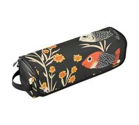 miaozhen Sac de voyage pour outils de cheveux avec tapis résistant à la chaleur de grande capacité pour fers plats, lisseurs, fers à friser, poisson-chat millefeuille Dark Academia Organiseur portable