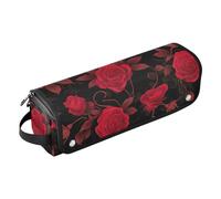 miaozhen Sac de voyage pour outils de cheveux avec tapis résistant à la chaleur, organiseur de voyage pour lisseurs, fer à friser, sèche-cheveux, rose rouge, mystère, sac de voyage romantique pour la