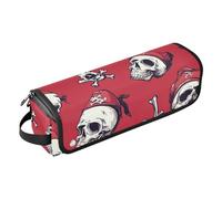 miaozhen Sac de voyage pour outils de cheveux avec tapis résistant à la chaleur pour outils chauffants, sac de voyage organisateur pour fer à friser, fer à lisser, sèche-cheveux plat, crânes, pirates,