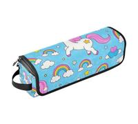 miaozhen Sac de voyage pour outils de cheveux et tapis résistant à la chaleur avec fermeture éclair amovible pour fer à friser, fer à lisser, sèche-cheveux plat, licornes d'animaux mignons