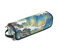 miaozhen Sac de voyage pour outils de cheveux pour femme avec coussinet résistant à la chaleur, étui de transport portable pour fer à lisser, fer à friser, sèche-cheveux, peinture à l'encre chinoise