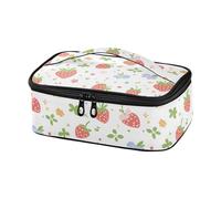miaozhen Sac fourre-tout de grande capacité, motif fraises et petites fleurs, pour homme, avec poignée, sac à déjeuner para nino