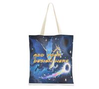 miaozhen Sac fourre-tout personnalisé avec poches Mystic Dragon Space Dark Blue personnalisé blanks Tote pour le shopping