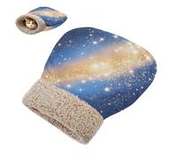 miaozhen Sac pour chat ou petit chien - Bleu et doré - Univers étoilé romantique - Confortable - Lavable - Auto-chauffant - Camas para gatos