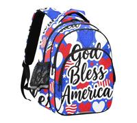 miaozhen Sacs à dos pour adolescents garçons God Bless Americas Patriotic | Sacs à dos de voyage pour garçons et filles