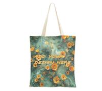 miaozhen Sacs à provisions en toile personnalisés pour les épiceries Post-impressionnisme Mousse souci sacs fourre-tout personnalisables en toile en vrac pour anniversaire