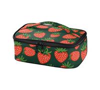miaozhen Sacs isothermes Fraise Vector Noir Rouge Femmes Lunchbox Grande Capacité bolsos para llevar el almuerzo