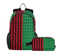 miaozhen Sacs pour école garçons chat graffiti Unia Usa Afro American 18L/sacs à dos d'école pour filles avec boîte à déjeuner, 9-10 ans, mochila y lonchera para ni?as