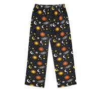 miaozhen Space Star Nebula Pantalon de pyjama long pour garçon avec poches, pantalon ample pour garçon, Nébuleuse de l'étoile spatiale noire, XL