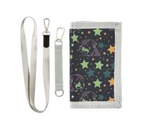 miaozhen Style Rottweiler Stars Jade Portefeuille de voyage pour homme Cadeau pour jeune Portefeuille de voyage coloré tendance pour homme avec cordon Carteras para hombre