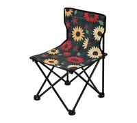 miaozhen Sunflower Buffalo Chaise de camping pliable ultra légère avec sac de transport Motif flocons de neige