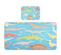 miaozhen Surmatelas rafraîchissant pour berceau de bébé 71,1 x 132,1 cm ultra doux Motif dinosaure tricératops ptérodactyle pour adultes et enfants