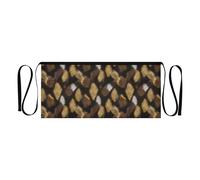 miaozhen Tablier court imperméable pour serveur Imprimé fourrure de python doré 30,5 cm