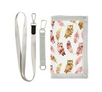 miaozhen Trifold Billfold Rose Gold Owl | pop, portefeuilles avec cordon, pour femmes, billetera minimalista para hombre