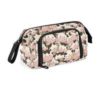 miaozhen Trousse à crayons de grande capacité à fermeture éclair avec fermeture éclair pour femme bureau mignonne vache cartucheras para el colegio