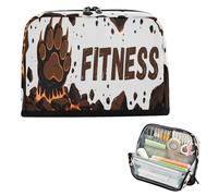 miaozhen Trousse à crayons de grande capacité avec compartiment pour fournitures scolaires pour adultes, fournitures scolaires, empreintes de pied de lave volcanique, cartucheras para ninos