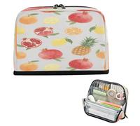 miaozhen Trousse à crayons de grande capacité avec fente de rangement pour fournitures de bureau, étudiants, fruits rouges, grenade, orange, ananas, bolsa para herramientas