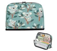 miaozhen Trousse à crayons de grande capacité - Organiseur de bureau robuste pour filles - Fournitures scolaires - Animal mignon - Koala - écume de mer - Bleu estuches para lapices